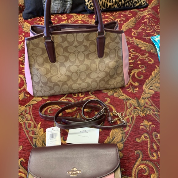 Coach Margot Color Block Bag w Wallet - Picture 1 of 6